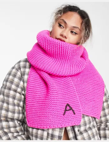 ASOS DESIGN oversized chunky knit scarf in camel