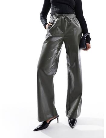 Shop Mango Women's Faux Leather Trousers up to 50% Off