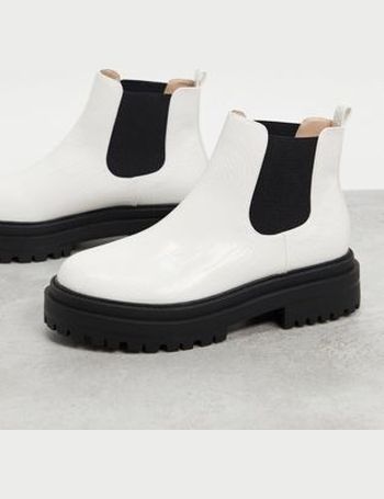 raid ronnie chunky chelsea boots in black