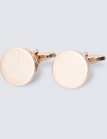 Hawes & Curtis Men's Brushed Circle Cufflinks