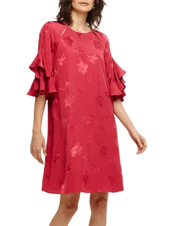 phase eight red caprice jacquard dress