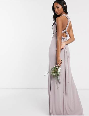 tfnc cold shoulder wrap maxi bridesmaid dress with fishtail