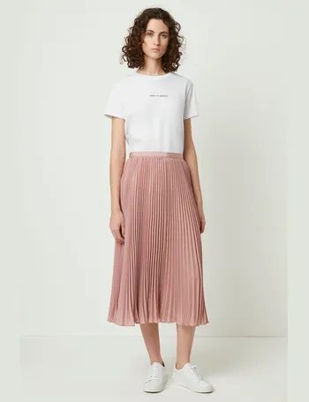 Pink pleated 2025 midi skirt next