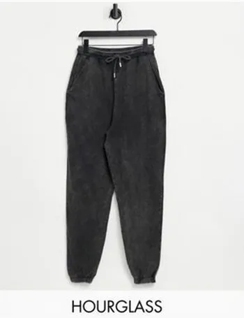 ASOS DESIGN Hourglass oversized sweatpants in acid washed black