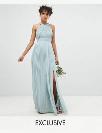 tfnc pleated midi bridesmaid dress