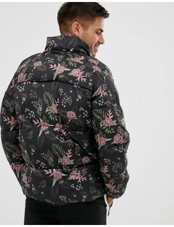 mens floral puffer jacket