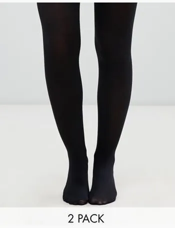 Monki 40-denier moon print tights in black