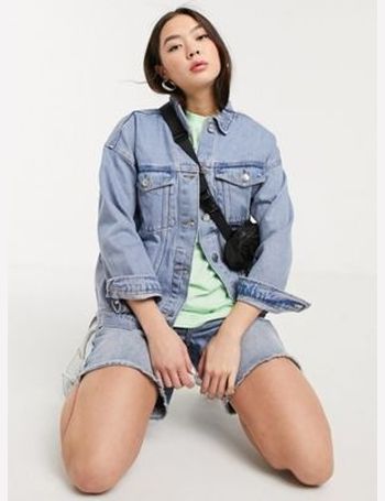 Monki oversized denim outlet jacket