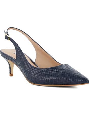 Heels, Delaine Square Toe Slingback Medium Heel Court Shoes