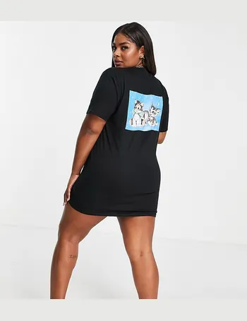 plus size band tshirt dress