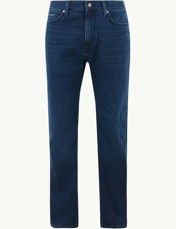 Ex M&S Blue Harbour Men's Jeans Straight Leg Stretch Trousers Pants Straight Fit 