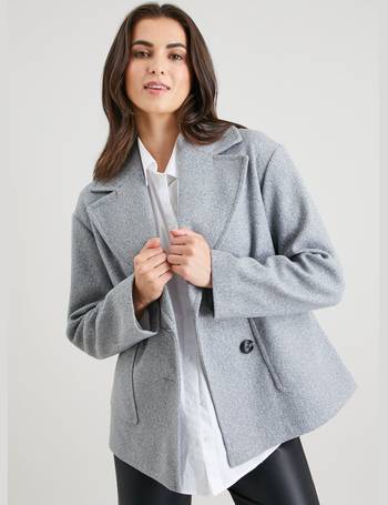 Collar Detail Double Breasted Wool Maxi Coat