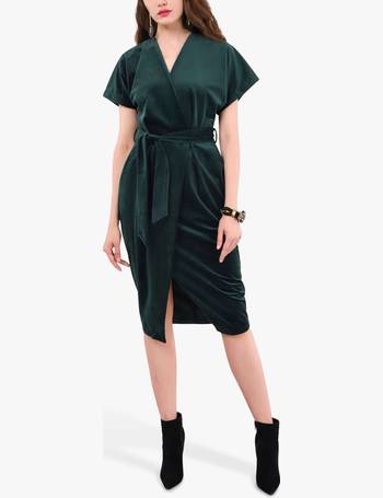 Closet green on sale velvet kimono dress