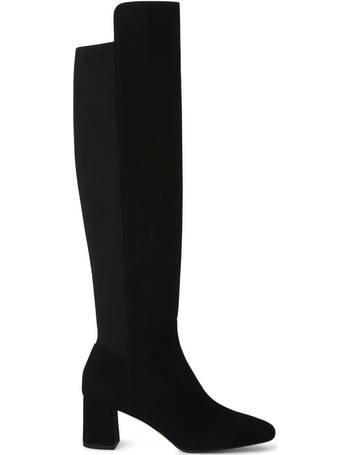 debenhams black suede knee high boots