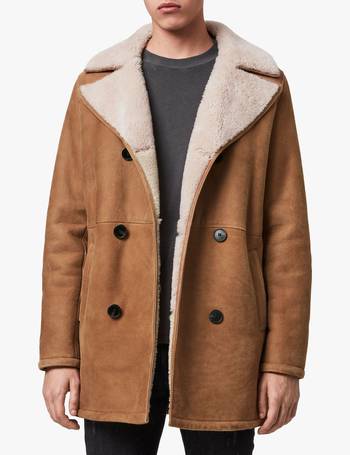 all saints shearling jacket men's