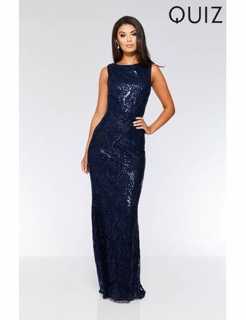 quiz sequin baroque pattern sleeveless maxi dress