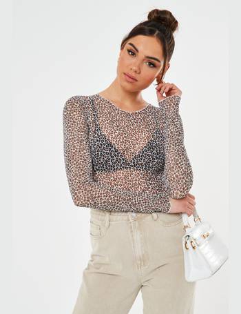 Missguided satin wrap hotsell body in leopard print