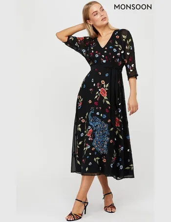 monsoon apple embellished midi dress