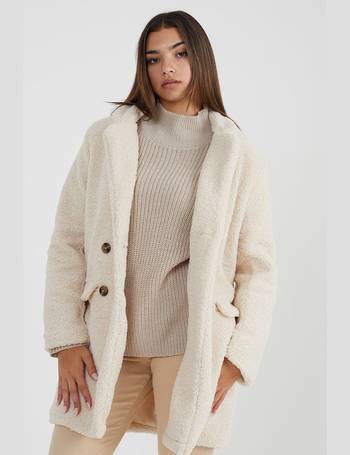 Brave Soul river padded jacket with faux fur trim
