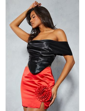 Liquid Satin Micro Mini Skirt