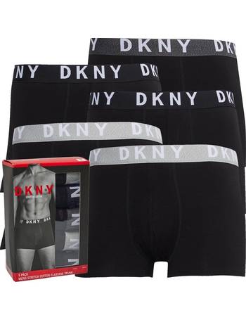 Buy DKNY Mens Walpi Five Pack Boxer Trunks Black/Grey/Red/Blue