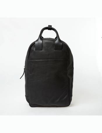 Black Leather Howard Backpack from TK Maxx