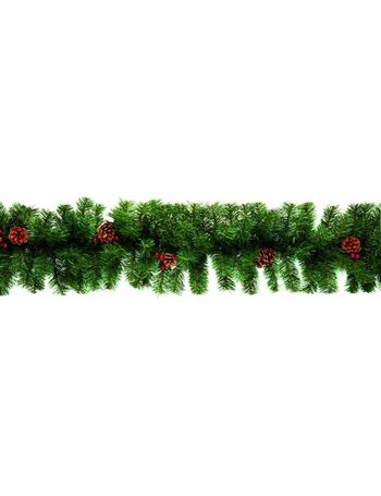 6ft (1.8m) Premier PVC Plain Black Tipped Artificial Christmas Halloween  Garland