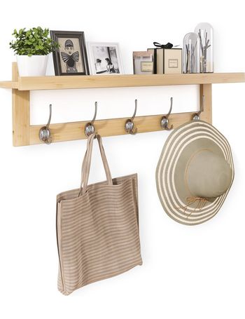 Brayden Studio® Ameriga Floating Shelf with Hooks