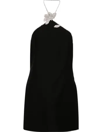 Valentino Garavani classic-collar halterneck minidress - Black