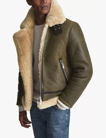 Reiss Hardy Shearling Double Buckle Jacket