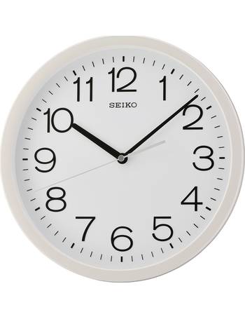 Seiko QXA693W Round Wall Clock with White Case 