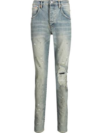 Purple Brand distressed-finish Slim Fit Jeans - Farfetch