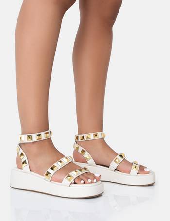 Public desire always blush studded mid heeled outlet sandals