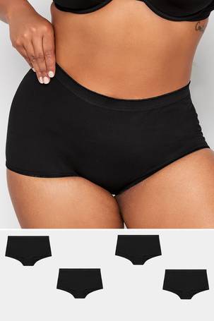 Yours Clothing Womens Plus Size 4 Pack Knickers