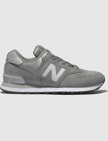 new balance grey 574 v2 suede trainers