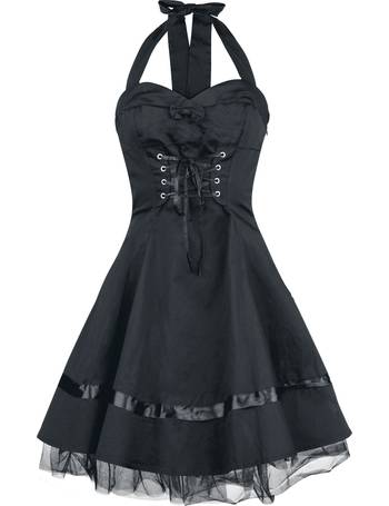 Short Corset Dress with Lace, Gothicana by EMP Short dress