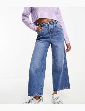  Other Stories Treasure wide leg cropped jeans in white