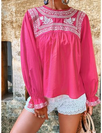 Shop SHEIN Embroidered Blouses for Women
