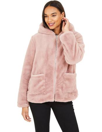 debenhams pink fur coat