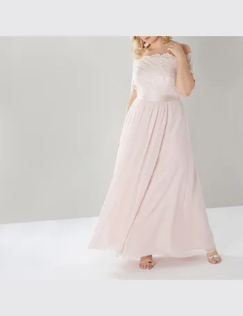 maddie embroidered maxi dress blush