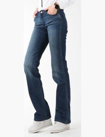 Wrangler high rise bootcut jeans in dark blue