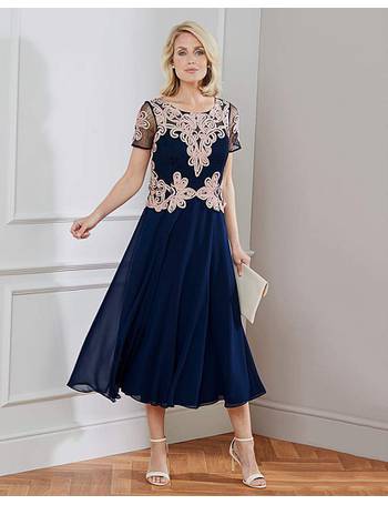 nightingales navy lace dress and jacket