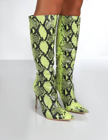 Public desire snake outlet print boots