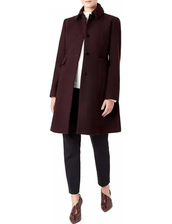 Hobbs evalina shop coat burgundy