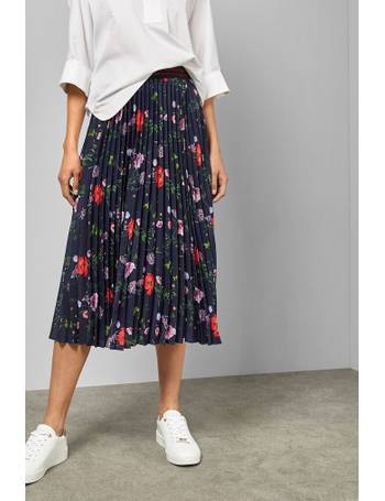 ted baker floral midi skirt