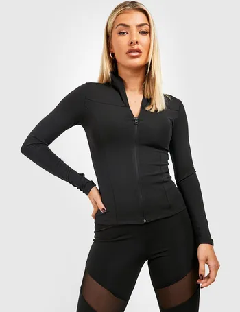 Seamless Marl Zip Through Active Jacket