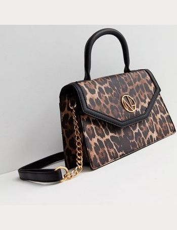 Leopard print clutch sale bag new look