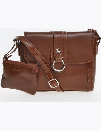 Brown Leather Cross Body Bag from TK Maxx