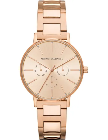 armani exchange rose gold watch mens