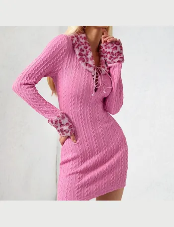 Shop SHEIN Women's Pink Lace Dresses